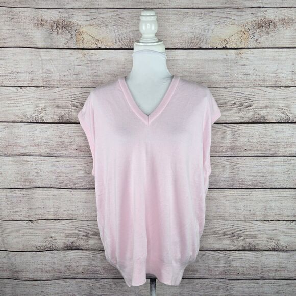 Vintage 90's Arnold Palmer Sleeveless V-Neck Pink Golf Sweater Vest XL Soft Laye - Picture 7 of 8